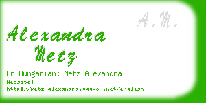 alexandra metz business card